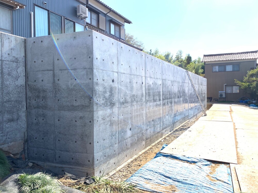 大型擁壁工事